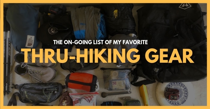 list of favorite thru-hiking gear